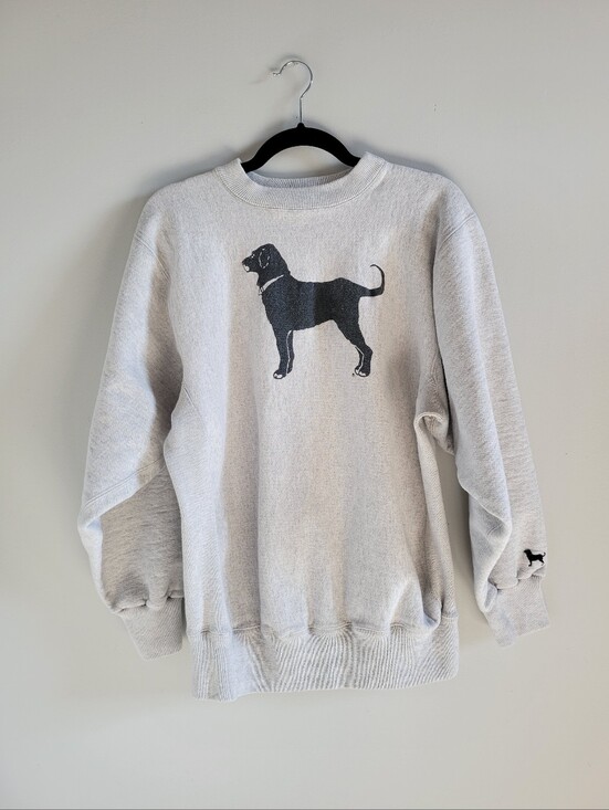 Kellsport Tops - Vtg 90s Kellsport The Black Dog Reverse Weave Crewneck Sweatshirt Grey Medium
